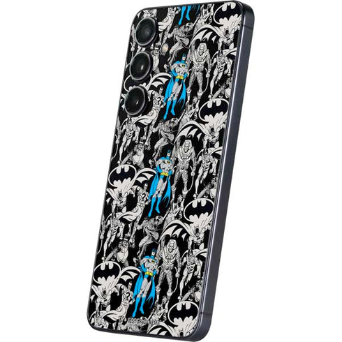 DC Comics Batman Characters Action Poses Print Galaxy S25 Skin